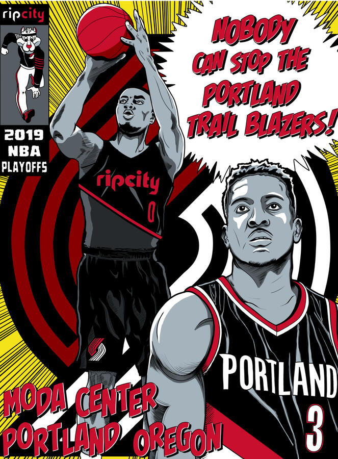 2019 NBA Playoffs (poster); Client: Portland Trailblazers